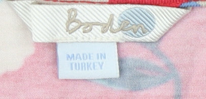 Boden Women's Red Floral Wrap Blouse, Size 10