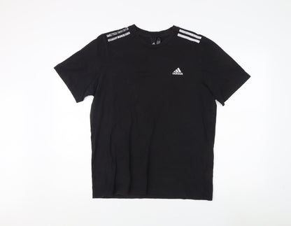Adidas Men's Black M T-Shirt, Short Sleeve, Crew Neck
