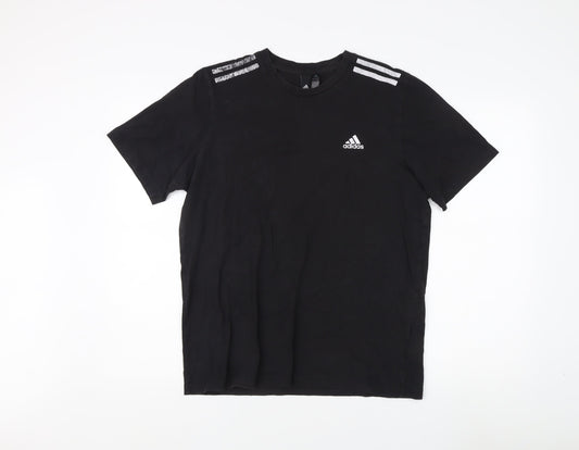Adidas Men's Black M T-Shirt, Short Sleeve, Crew Neck