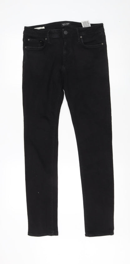 Jack & Jones Men's Black Skinny Jeans Size 30 Slim Fit