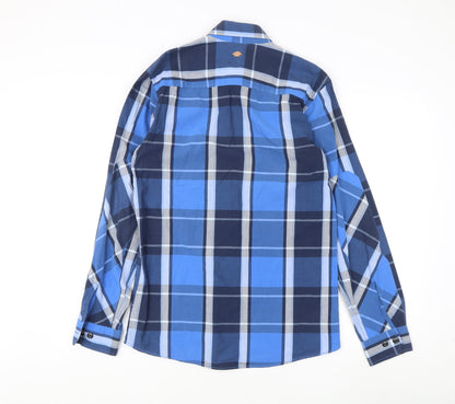 Jack & Jones Men's Blue Plaid S Button-Up Shirt