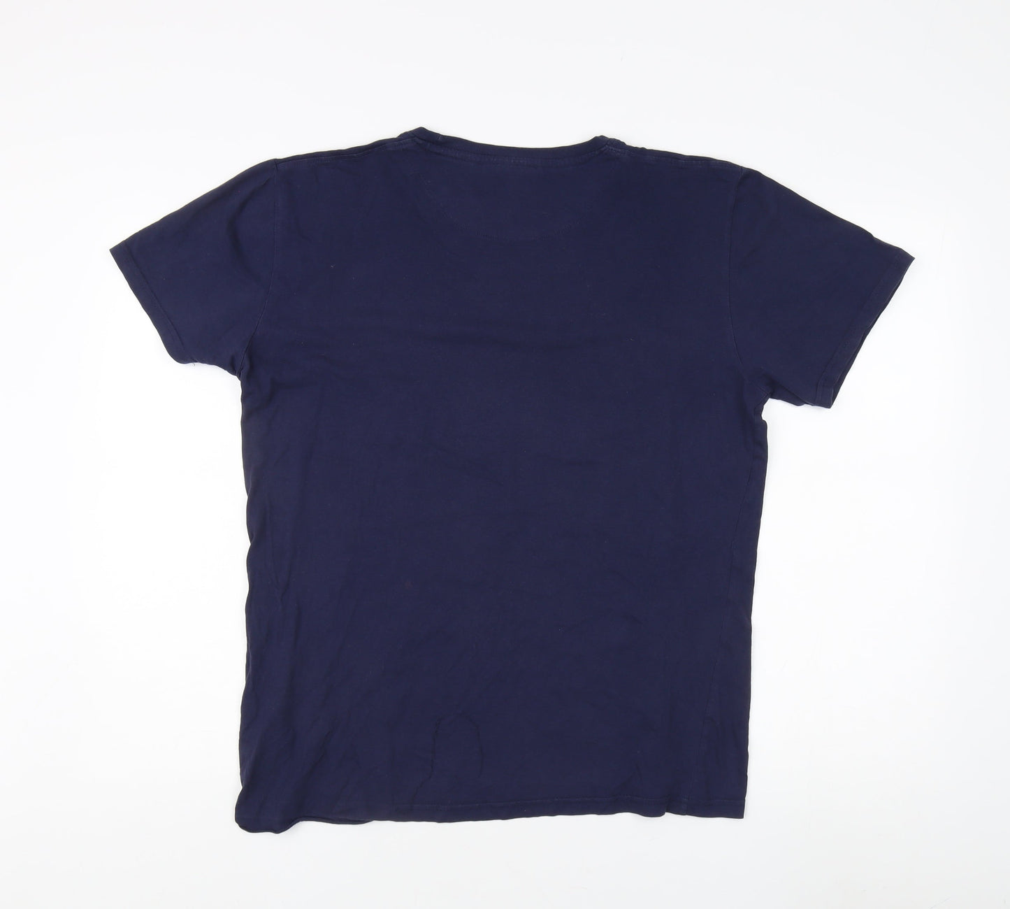 Pierre Cardin Men's Blue Motorcycle T-Shirt, Size L