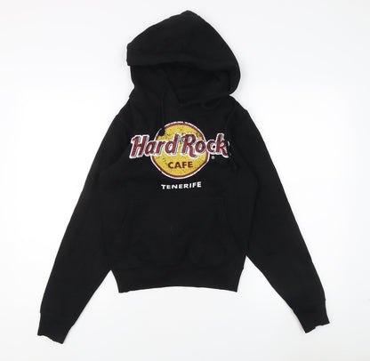 Unisex Adults UK Size XS Hard Rock Cafe Black Pullover Hoodie