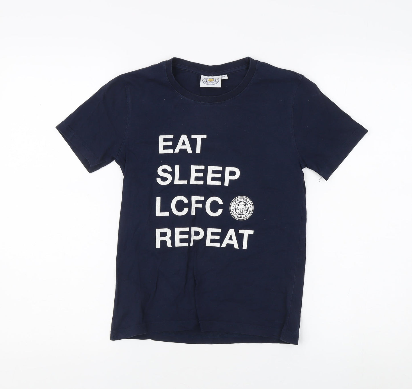 Leicester City Boys Blue T-Shirt 9-10 Years Logo Sports