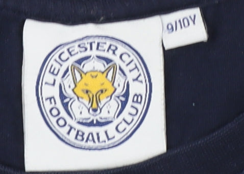 Leicester City Boys Blue T-Shirt 9-10 Years Logo Sports