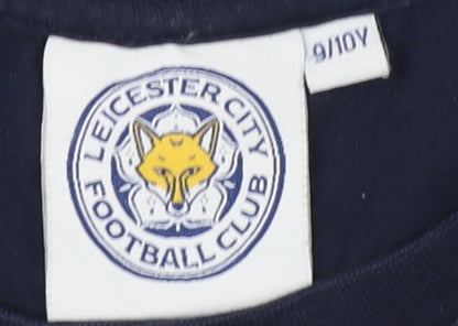 Leicester City Boys Blue T-Shirt 9-10 Years Logo Sports