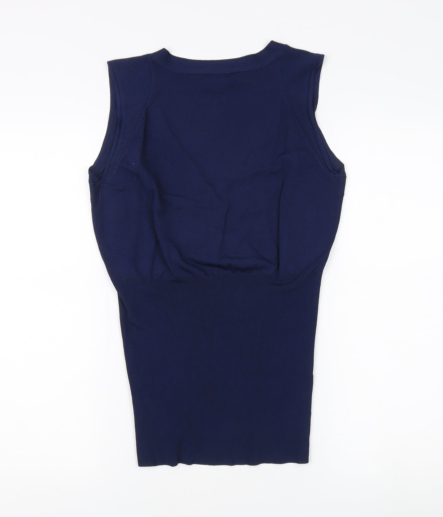 Alexon Women's Blue Sleeveless V-Neck Blouse L