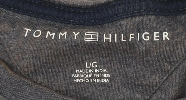 Tommy Hilfiger Men's Grey L Crew Neck T-Shirt