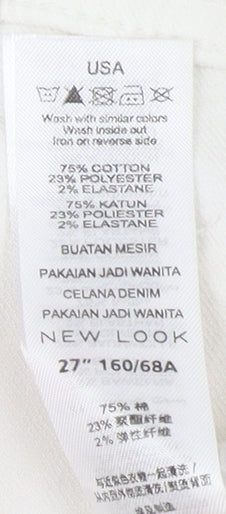 New Look Women's Ivory Jeans Size 8