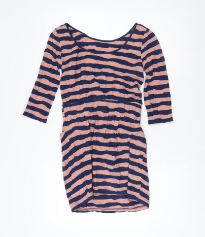 Limited Collection Women's Striped Shift Dress, Size 8, Multicoloured