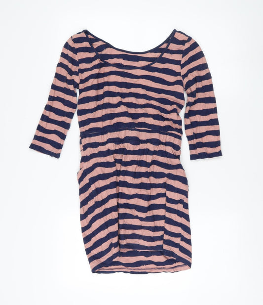 Limited Collection Women's Striped Shift Dress, Size 8, Multicoloured