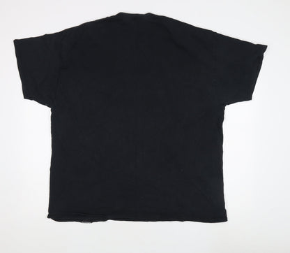 Chlorine Men's Black Crew Neck T-Shirt 2XL with Logo