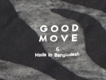 Marks and Spencer Women's Black T-Shirt, Size 6, Breathable