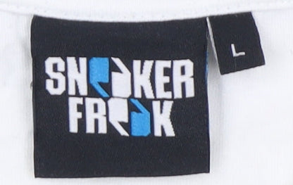 Sneaker Freak Unisex White Graphic T-Shirt L