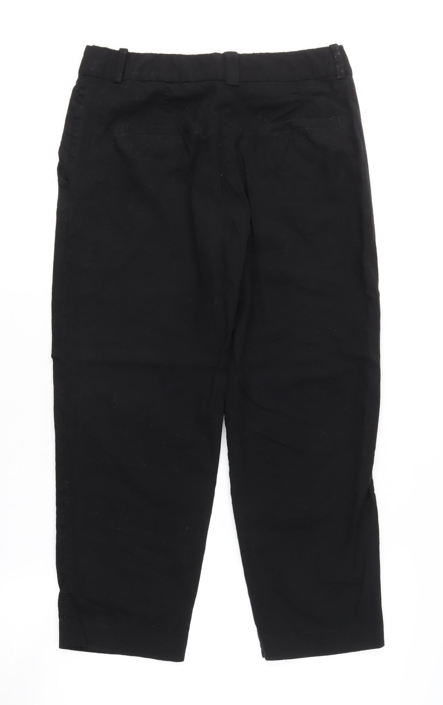 Massimo Dutti Women's Black Wool Trousers Size 10