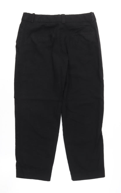 Massimo Dutti Women's Black Wool Trousers Size 10