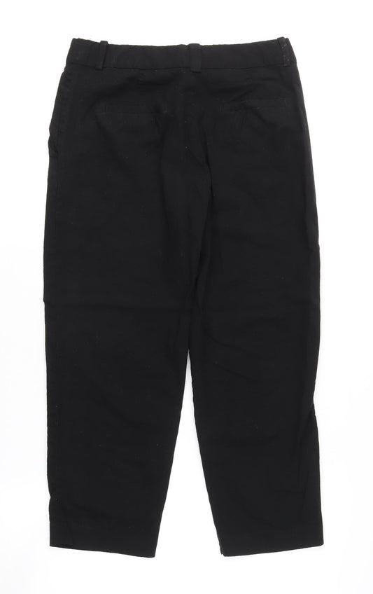 Massimo Dutti Women's Black Wool Trousers Size 10