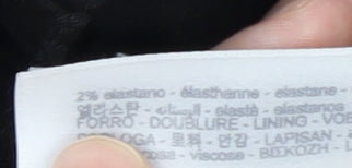 Massimo Dutti Women's Black Wool Trousers Size 10