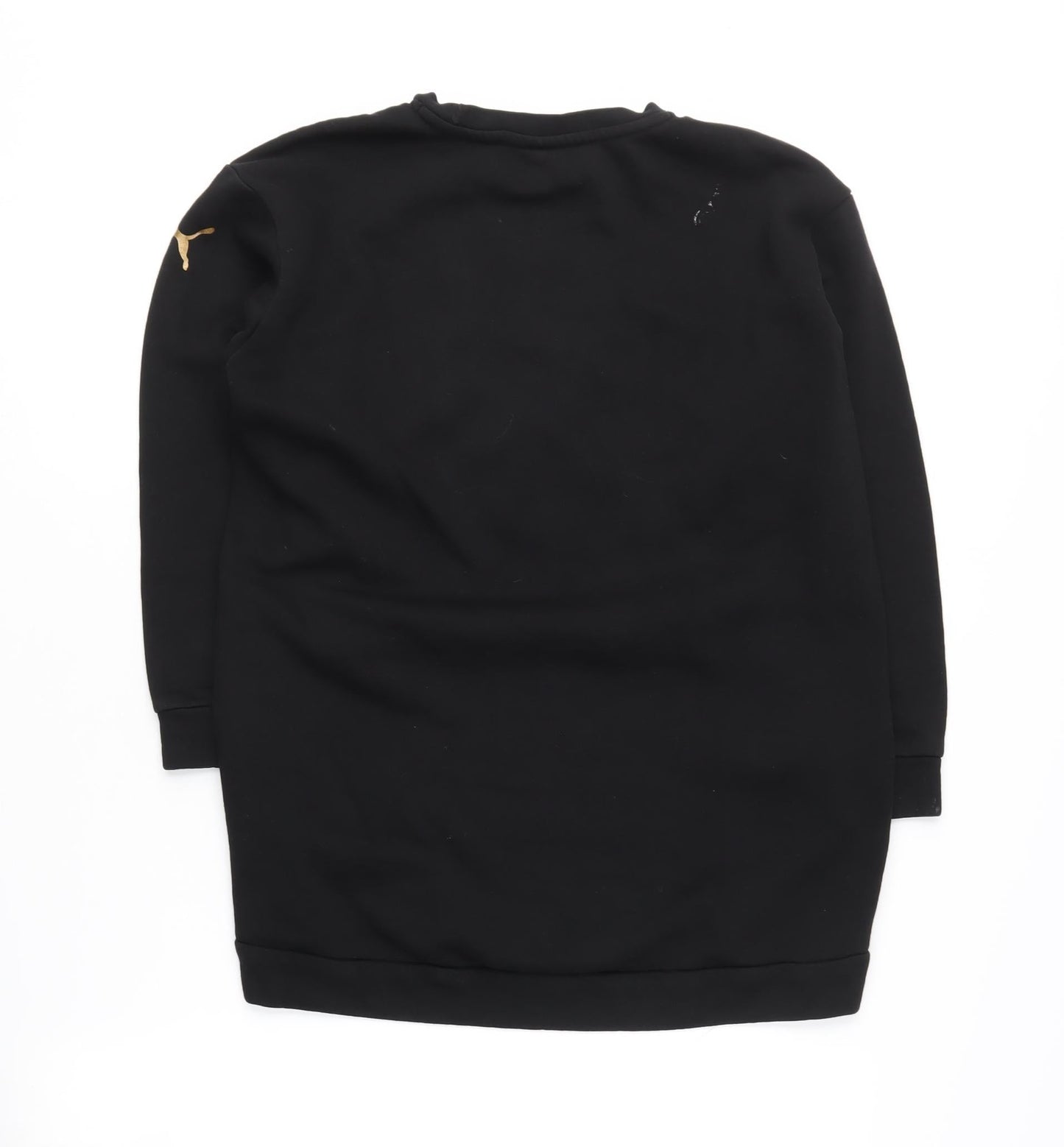 Puma Girls Black Pullover Sweatshirt, Size 12, Graphic Print
