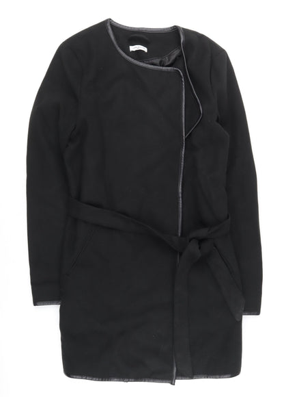Jacqueline de Yong Women's Black Belted Coat Size S