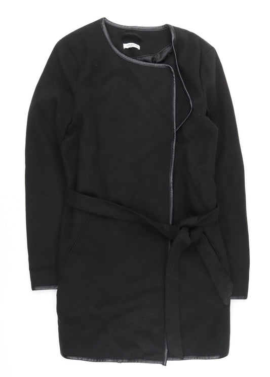 Jacqueline de Yong Women's Black Belted Coat Size S