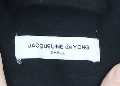 Jacqueline de Yong Women's Black Belted Coat Size S