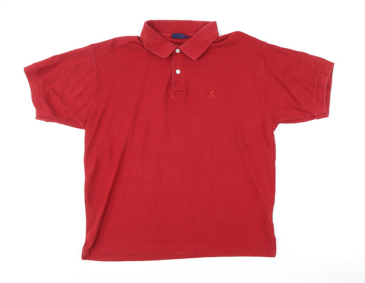 Kangol Men's Red Polo Shirt, Size L, Casual Wear
