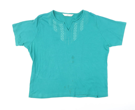 Womens UK Size L Honor Millburn Blue Basic T-Shirt