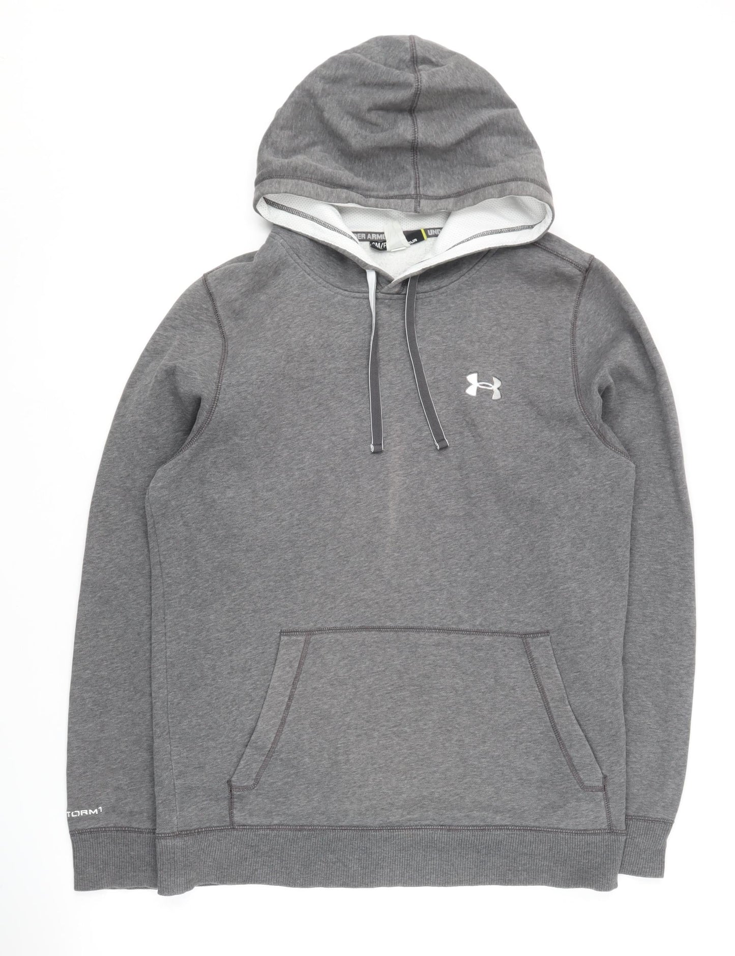 Mens UK Size S Under armour Grey Pullover Hoodie