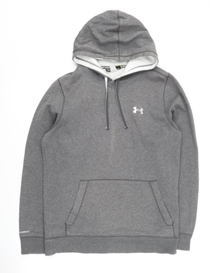 Mens UK Size S Under armour Grey Pullover Hoodie
