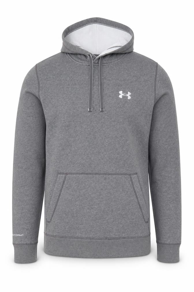 Mens UK Size S Under armour Grey Pullover Hoodie