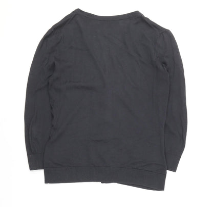 Womens UK Size 8 Laura Ashley Black Cardigan Jumper