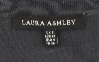 Womens UK Size 8 Laura Ashley Black Cardigan Jumper
