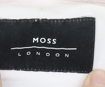 Moss London Men's Pink Slim Fit Long Sleeve Shirt