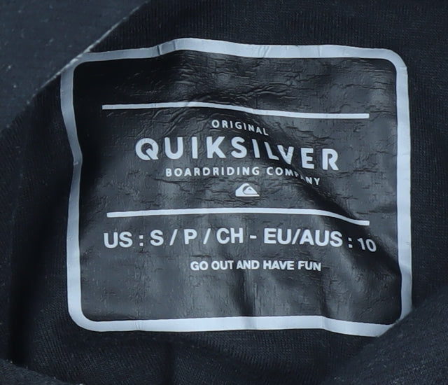 Quiksilver Boys Black Grey Colourblock Hoodie S