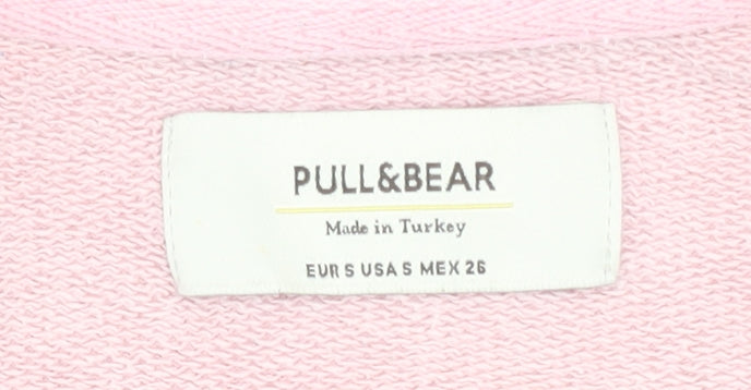 Womens UK Size S Pull&Bear Pink Pullover Sweatshirt