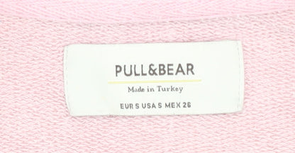 Womens UK Size S Pull&Bear Pink Pullover Sweatshirt