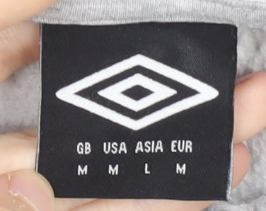 Umbro Men's Grey Pullover Hoodie - Medium