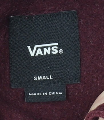 Vans Men's Red Small Hoodie Pullover, Logo, Hooded