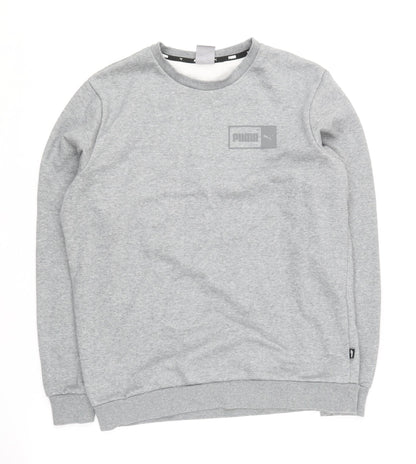 Mens UK Size M PUMA Grey Pullover Sweatshirt
