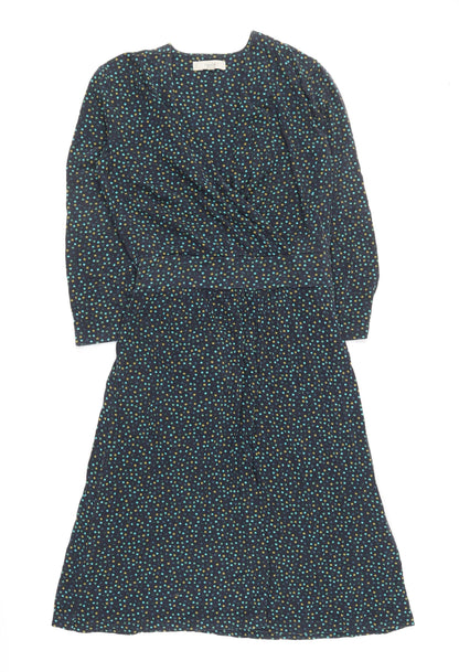 Hobbs Women's Multicoloured Geometric Wrap Dress, Size 8