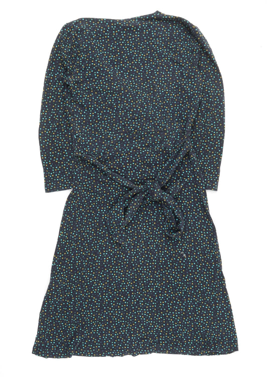 Hobbs Women's Multicoloured Geometric Wrap Dress, Size 8