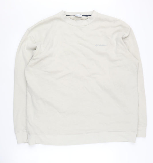 Columbia Beige Unisex L Pullover Sweatshirt