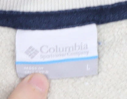 Columbia Beige Unisex L Pullover Sweatshirt