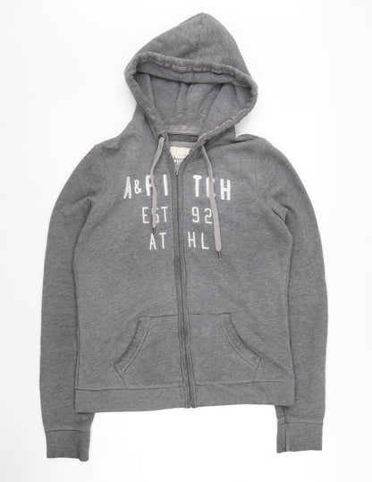 Abercrombie & Fitch Grey Full Zip Hoodie Unisex M