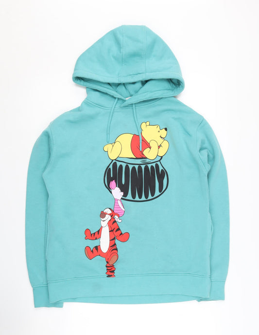 Womens UK Size S Disney Blue Pullover Hoodie