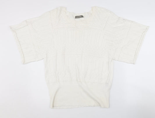 Womens UK Size L Oasis White Pullover Jumper