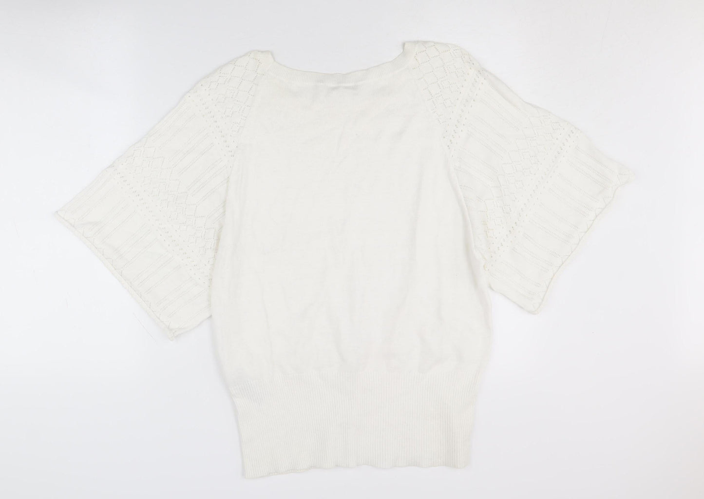Womens UK Size L Oasis White Pullover Jumper