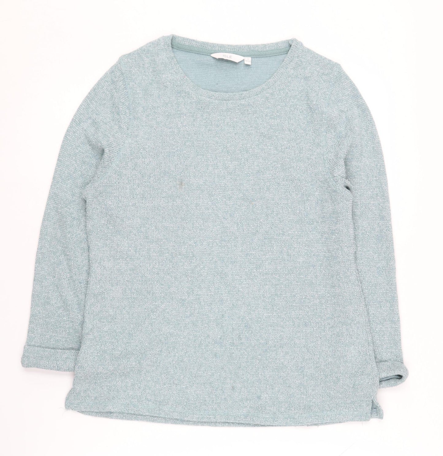 Womens UK Size S ISLE Blue Pullover Jumper
