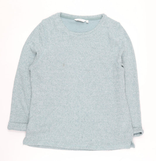 Womens UK Size S ISLE Blue Pullover Jumper